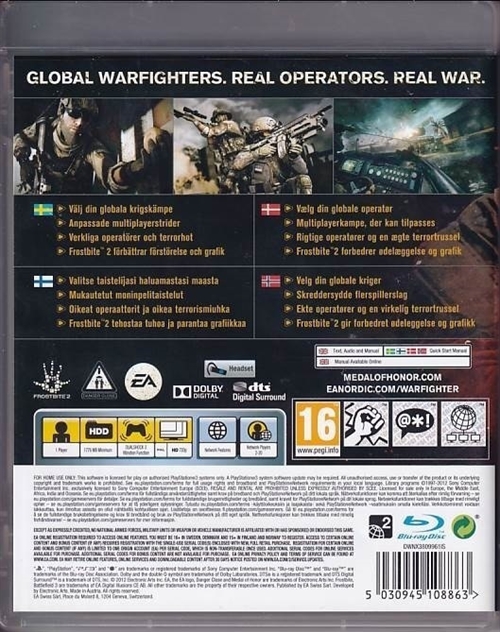 Medal of Honor Warfighter - PS3 (B Grade) (Genbrug)